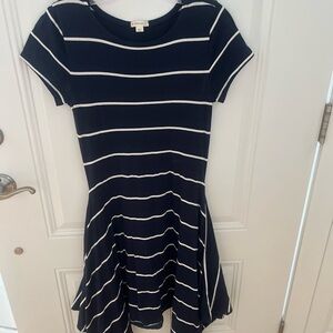 Crewcuts Navy and White Striped Dress - Size 16